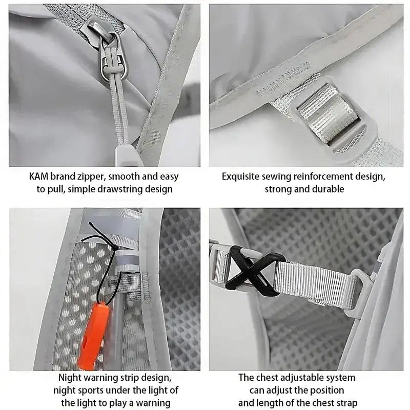 Lightweight Running Vest with Water Bottle Pocket — 5L