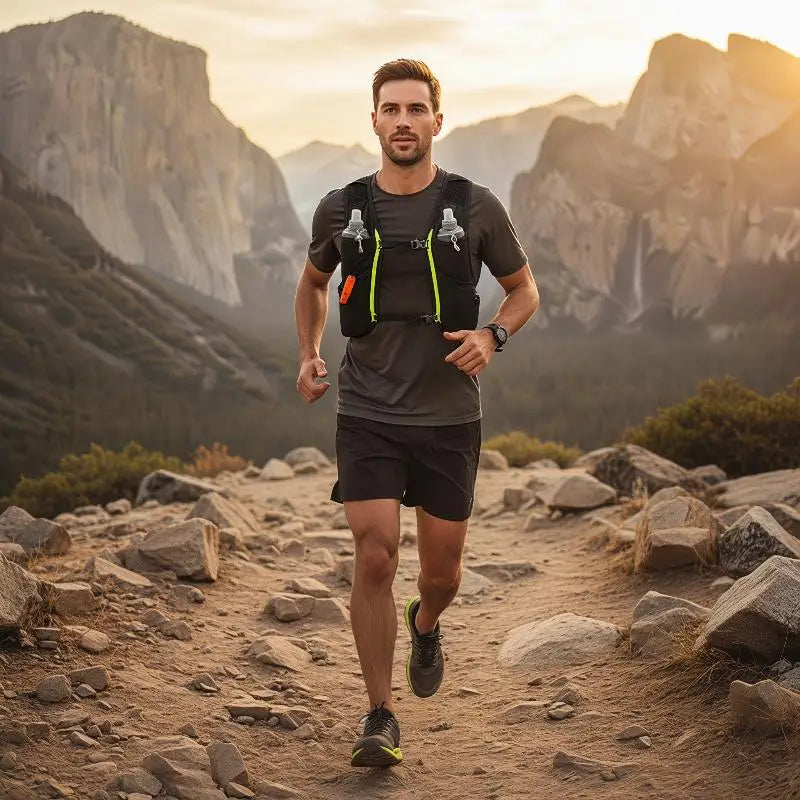 Lightweight Running Vest with Water Bottle Pocket — 5L
